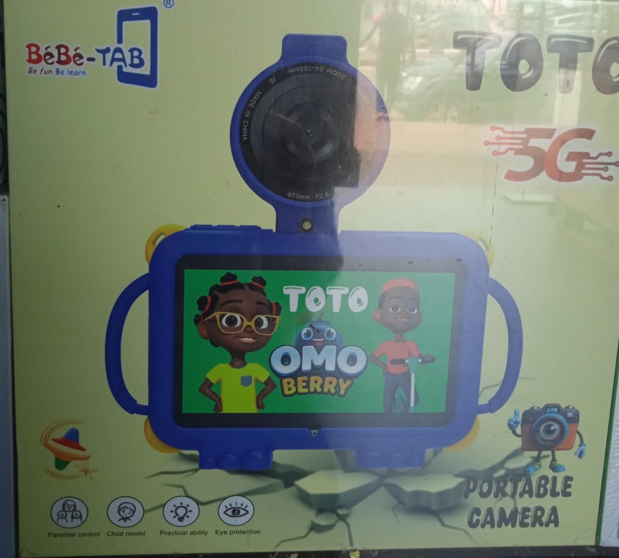 BeBe-TAB TOTO Children Tablet, 6GB RAM+256GB ROM, With 5G & Portable Camera